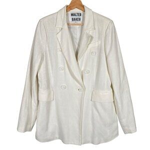 Walter Baker Roger Jacket Linen Blend Double-Breasted Blazer Menswear Style